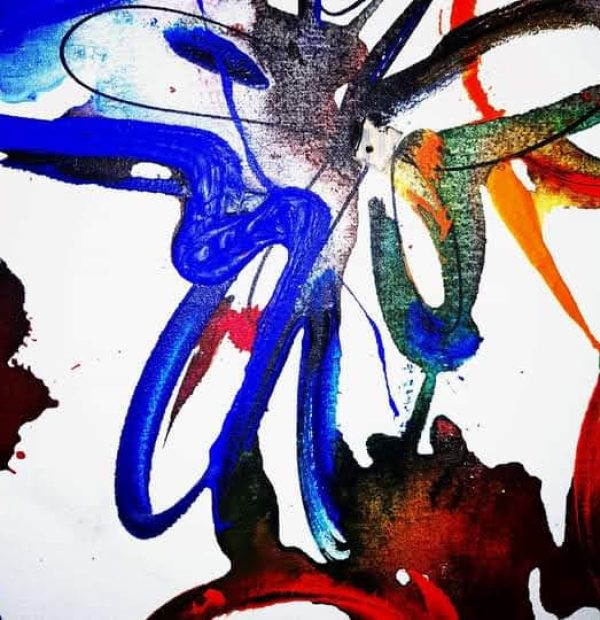 quadro bianco e blu